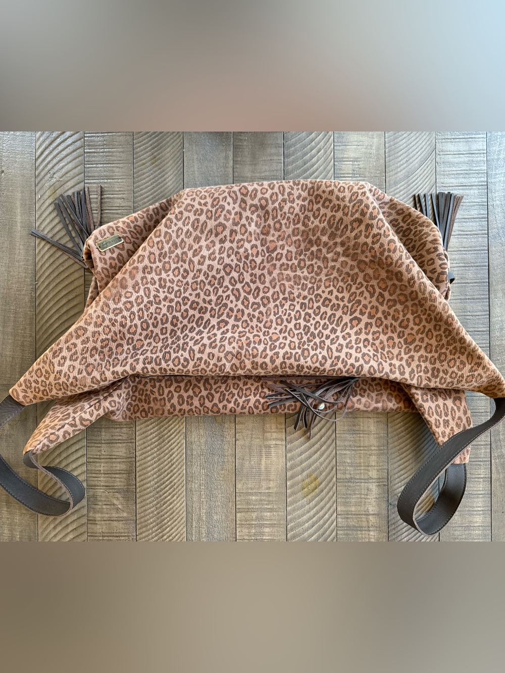 Idea77 Leopard Print Slouchy Hobo Oversized Tote Bag - Shoulder Bag - Picture 7 of 16